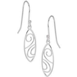 Piper & Taylor Sterling Silver Marquise Filagree Earrings