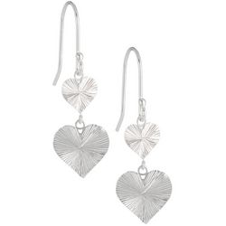 Piper & Taylor Sterling Silver Double Heart Earrings