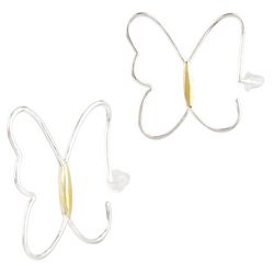 Piper & Taylor Sterling Sliver Butterfly Hoop Earrings