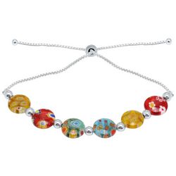 Bunulu Glass Millefiori Bead Adjustable Toggle Bracelet