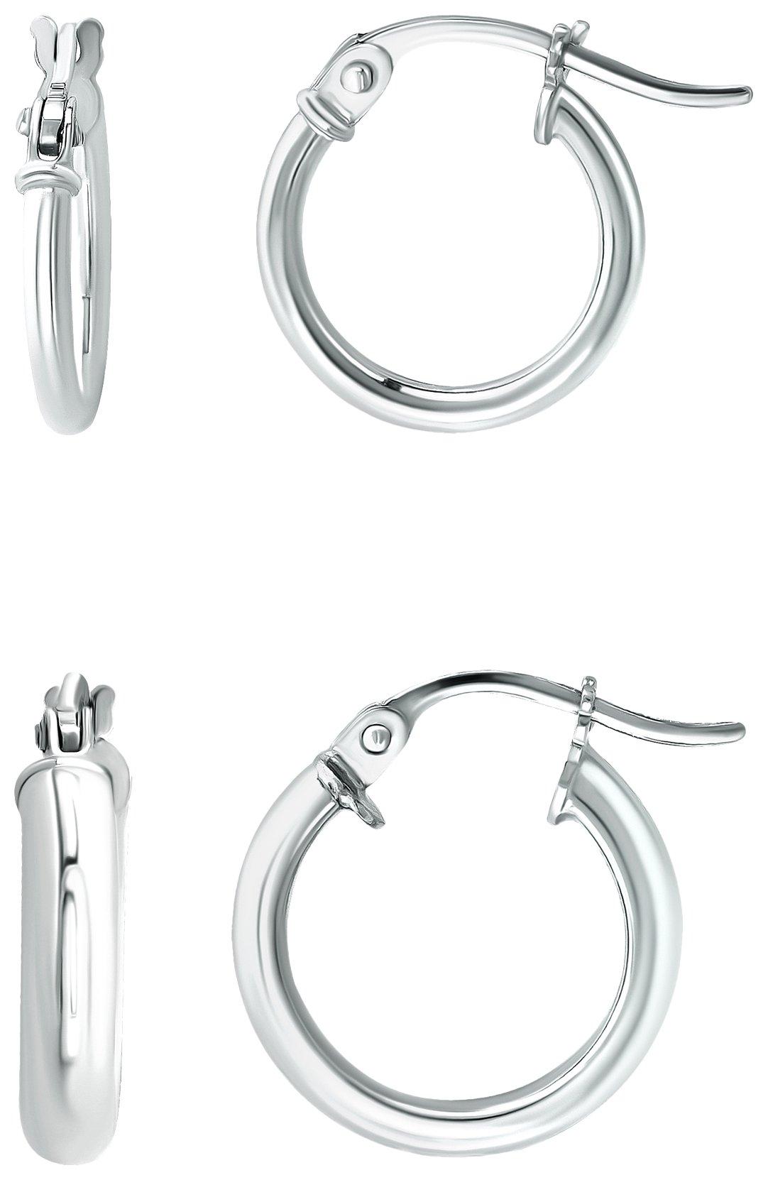Piper & Taylor 2-Pc. Silver Tone Small Hoops Earring Set