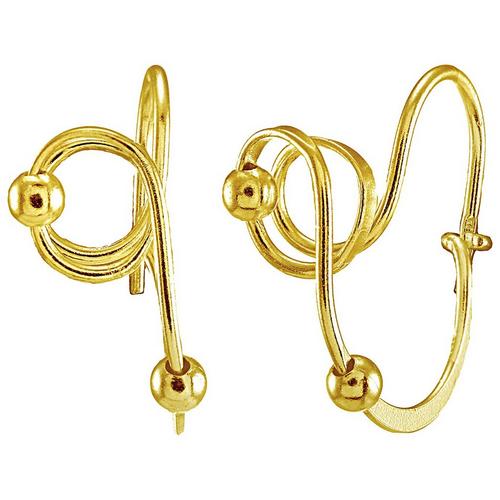 Piper & Taylor Gold Tone Irregular Scroll Earrings