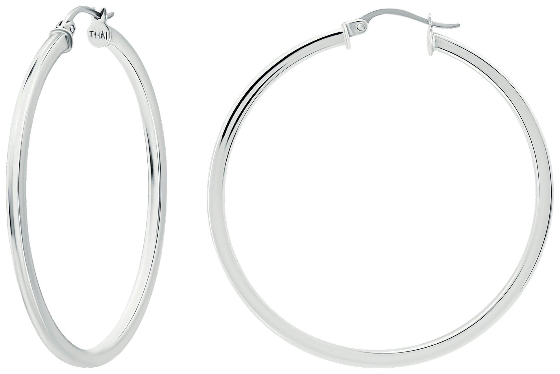 40 mm Shiny Hoop Earrings