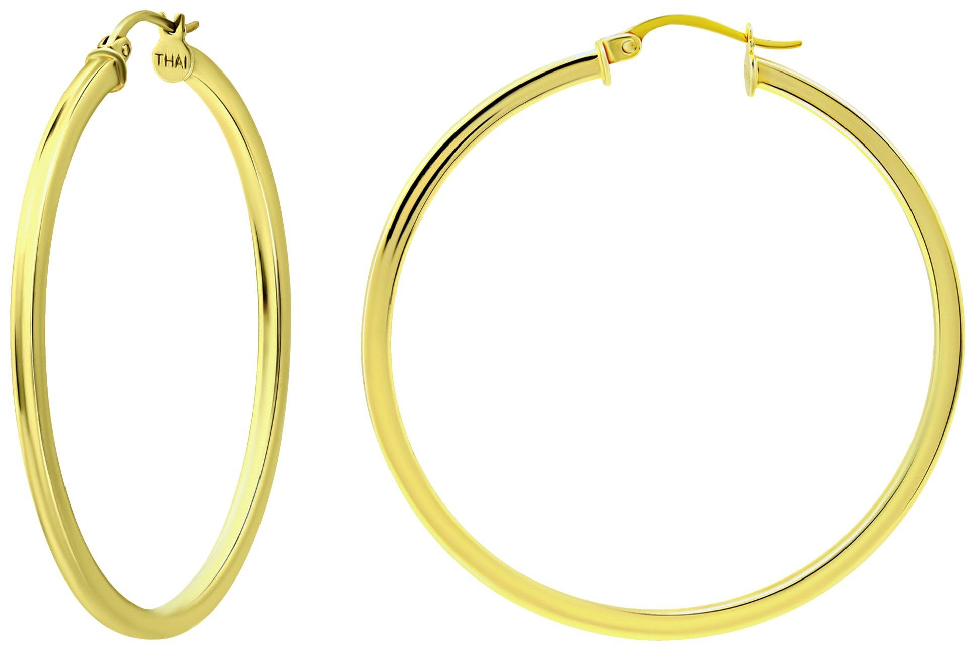 Piper & Taylor 40 mm Shiny Hoop Earrings