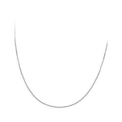 Silver Tone Box Beaded Chain Necklace