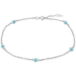 Piper & Taylor 9 In. Rhinestone Chain Anklet With Extender