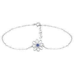 9 In. Flower Chain Anklet With Extender
