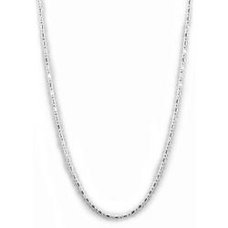 Silver Tone Dashed Chain Necklace