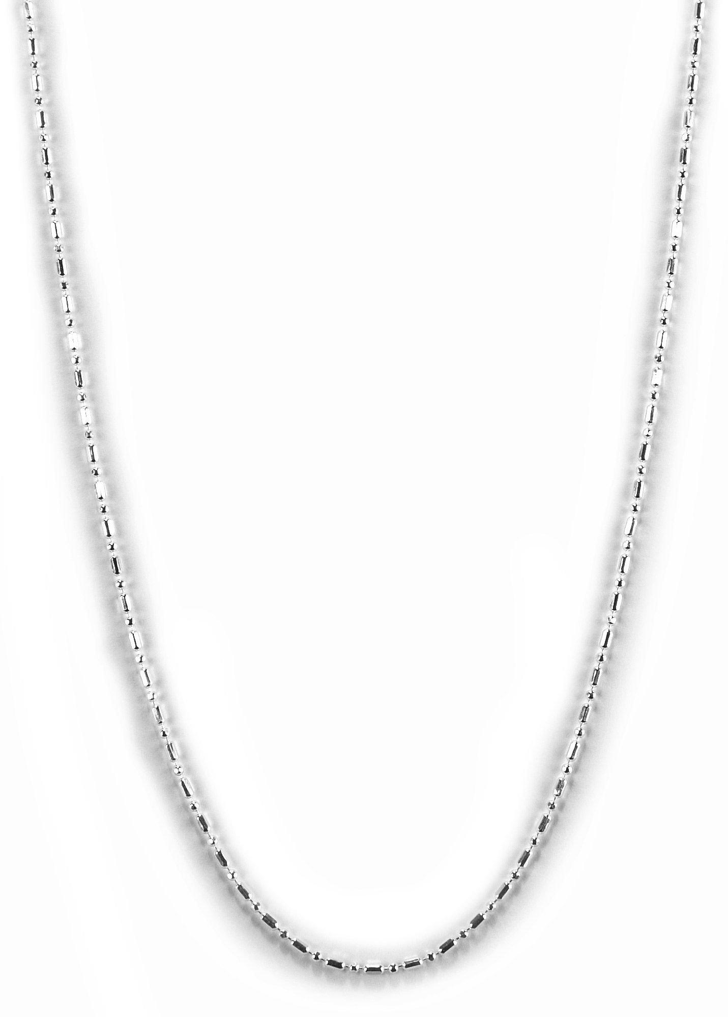 Silver Tone Dashed Chain Necklace