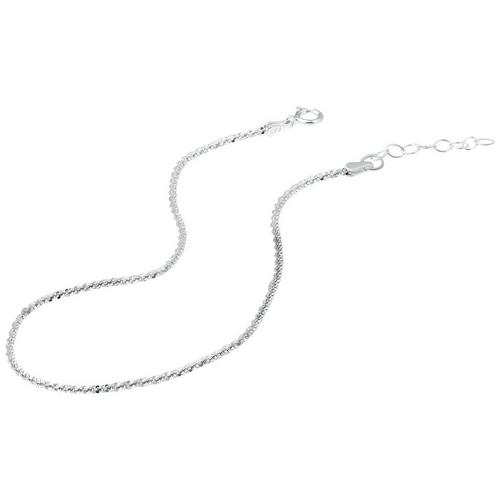 Piper & Taylor 9'' Silver Tone Rope Anklet