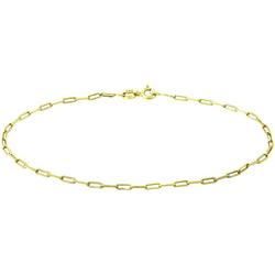 Gold Tone Paperclip Chain Bracelet