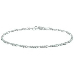 Silver Tone Linked Chain Bracelet