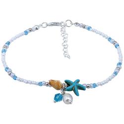 Sea Charms Beaded Anklet With Extender
