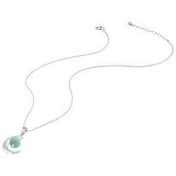 Bunulu 16 In. Crescent Moon Glass Bead Necklace