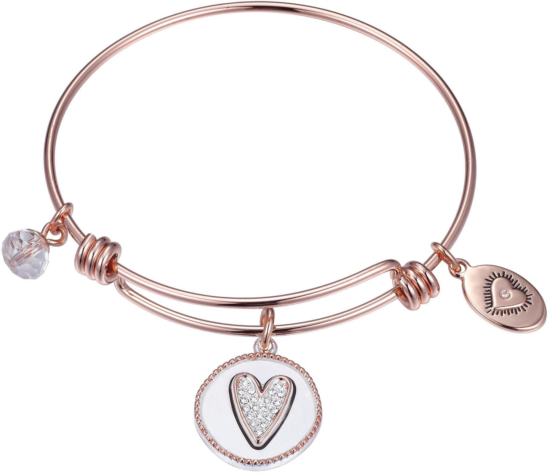 Footnotes Girlfriends Rose Gold Tone Charm Bangle Bracelet Rose gold ...