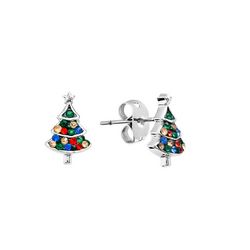 Piper & Taylor Pave Xmas Tree Stud Earrings