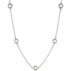 Piper & Taylor 36 in. Sterling Silver Crystal Chain Necklace
