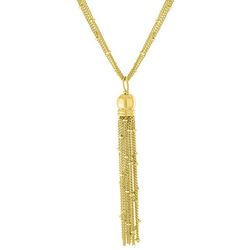 Piper & Taylor 36 In. Gold Tone Chain Tassel Necklace