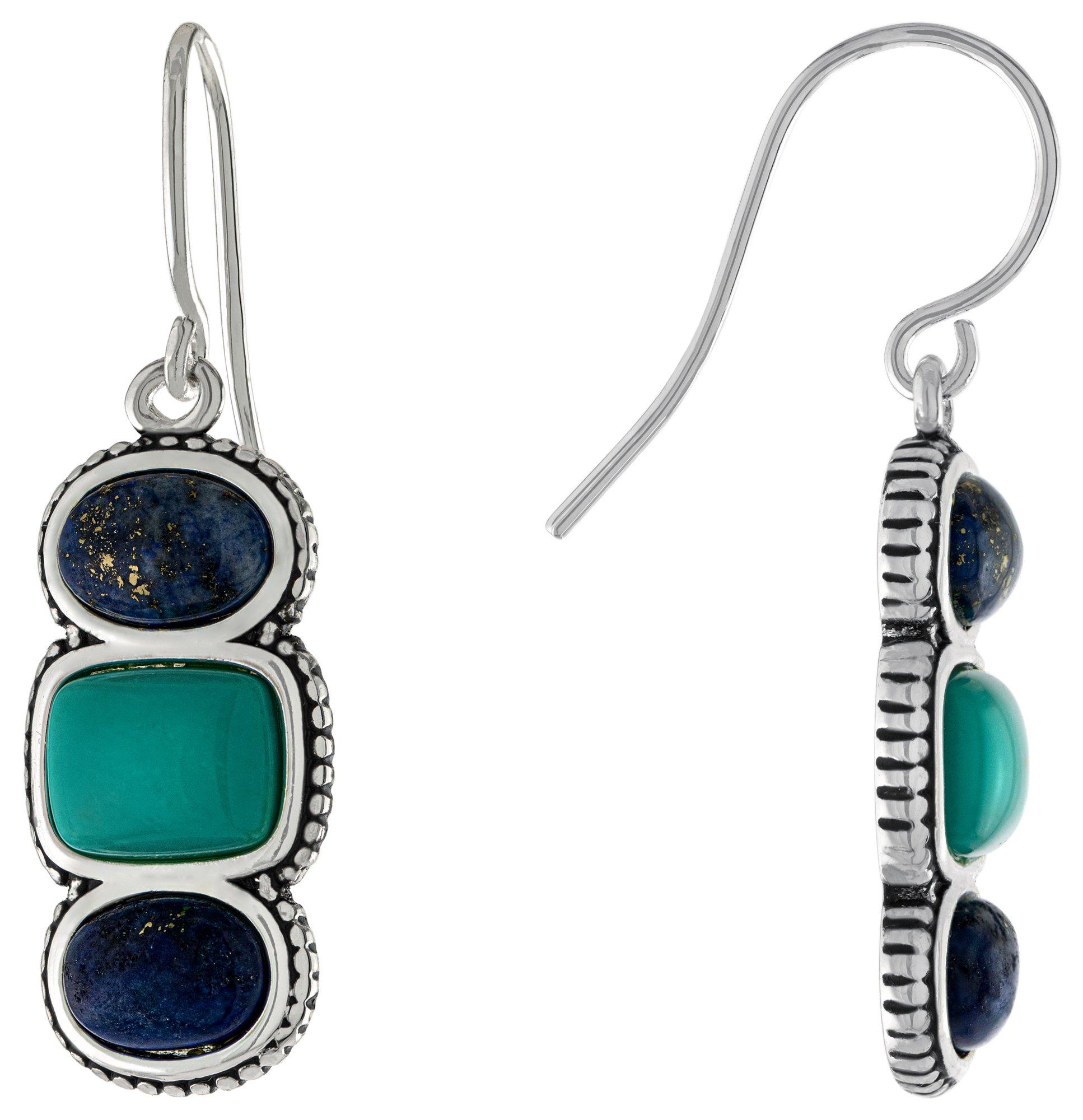 Piper & Taylor 1.2 In. Linear Cabachon Drop Dangle Earrings