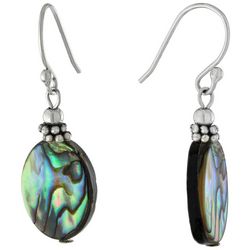 Piper & Taylor Abalone Oval Drop Earrings