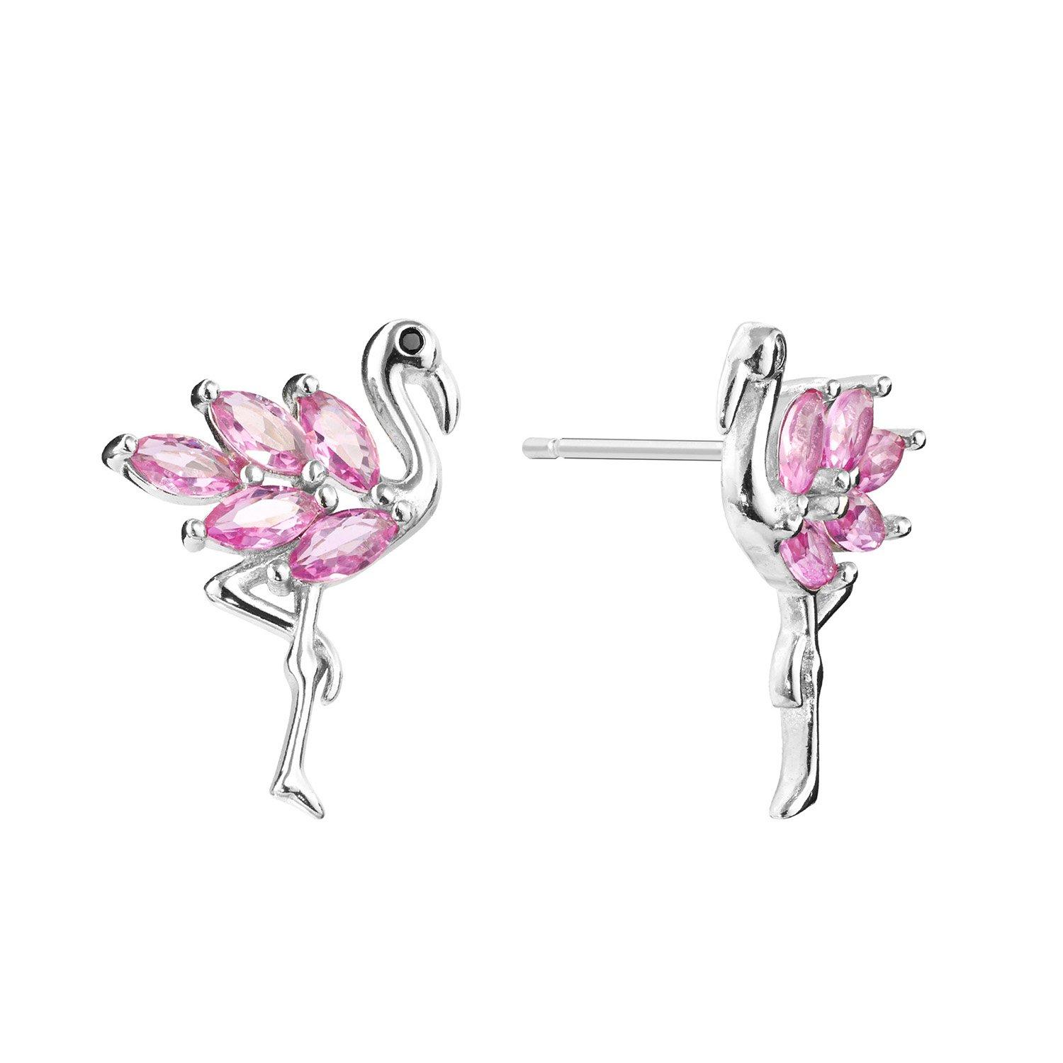 Piper & Taylor Rhinestone Flamingo Stud Earrings
