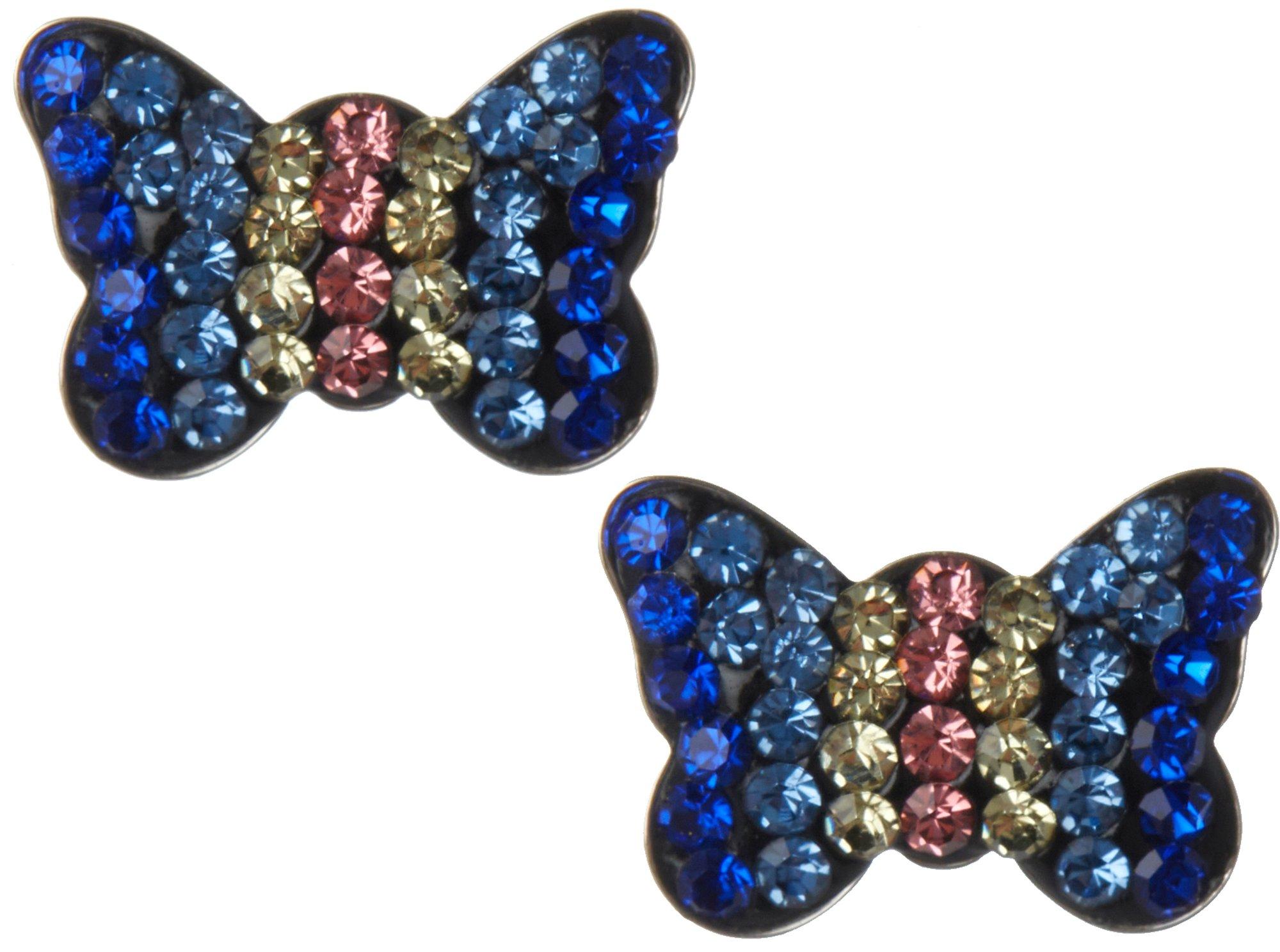 .5 In. Pave Butterfly Stud Earrings