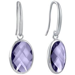 Piper & Taylor Faceted Oval Glass Dangle Earrings