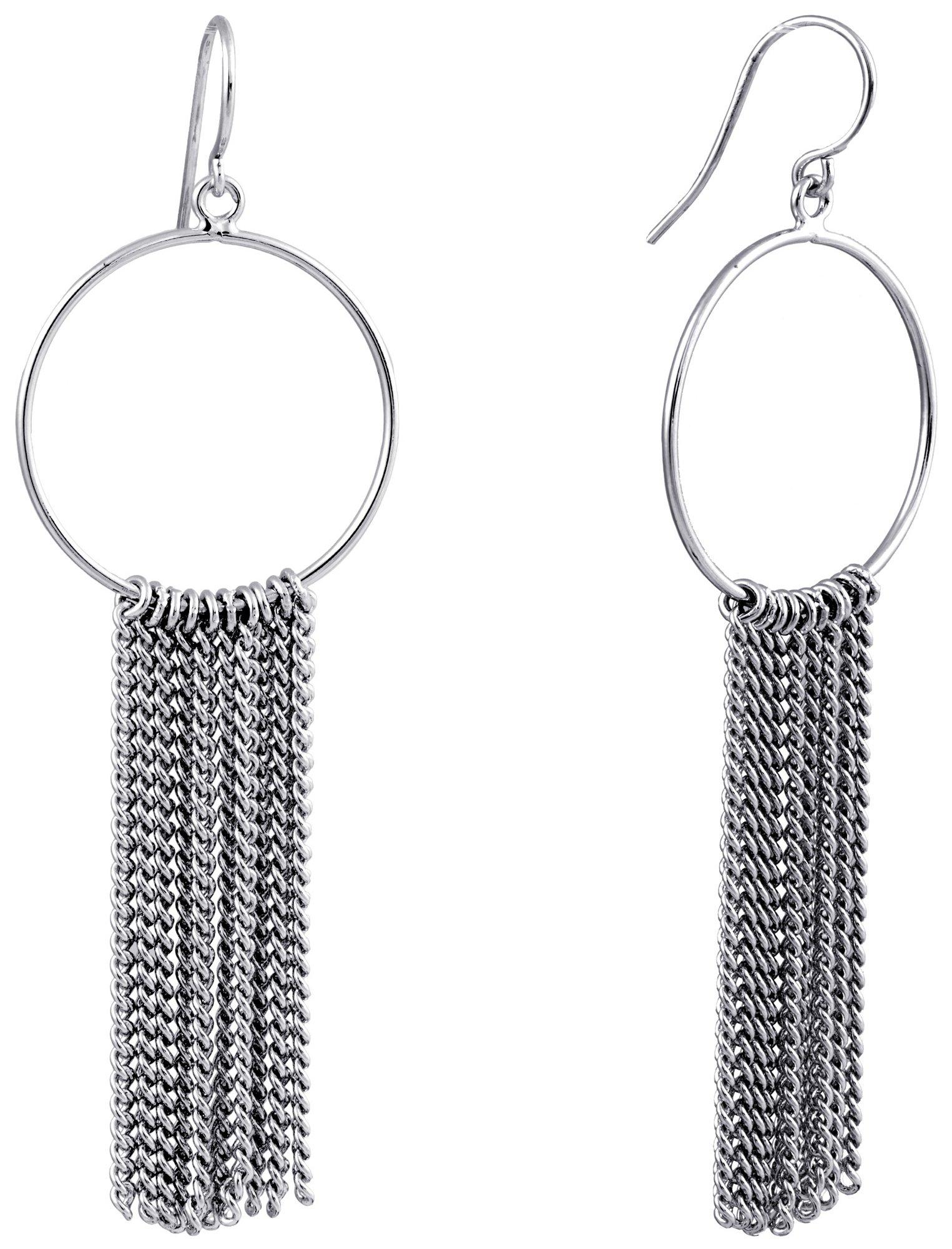 Piper & Taylor Chain Fringe Dangle Earrings