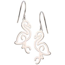 Piper & Taylor Laser Cut Flamingo Dangle Earrings