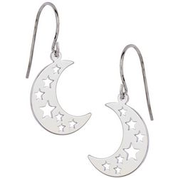 Piper & Taylor 1 In. Starry Crescent Moon Dangle Earrings