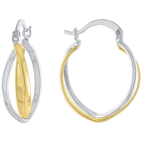 Piper & Taylor Two-Tone Pointed Cuff Earrings