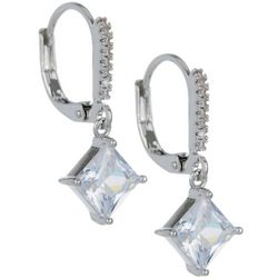 Piper & Taylor Square CZ Pave Dangle Earrings