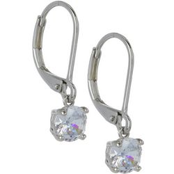 Piper & Taylor CZ Silver Tone Dangle Earrings