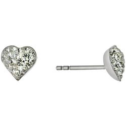 Piper & Taylor Heart Crystal Stud Earrings