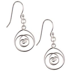 Piper & Taylor 1.25 In. Swirl Wire Dangle Earrings