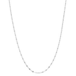 Piper & Taylor 20 In. Flat Faceted Link Chain Necklace