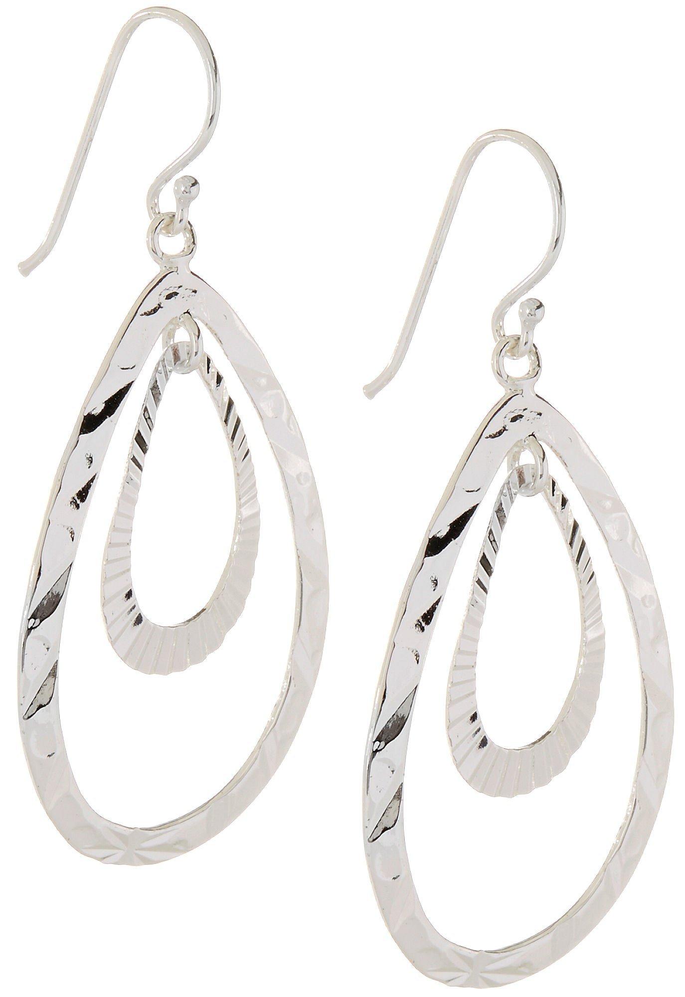 Double Open Teardrop Earrings