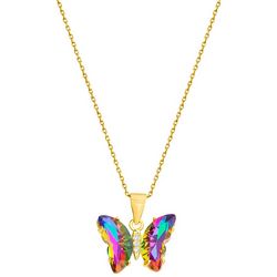 Piper & Taylor CZ Multi Butterfly Pendant Necklace