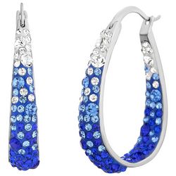 Piper & Taylor Ombre Pave Rhinestone Oval Earrings