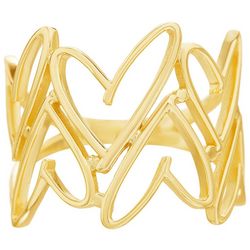 Piper & Taylor Goldtone Open Heart Ring