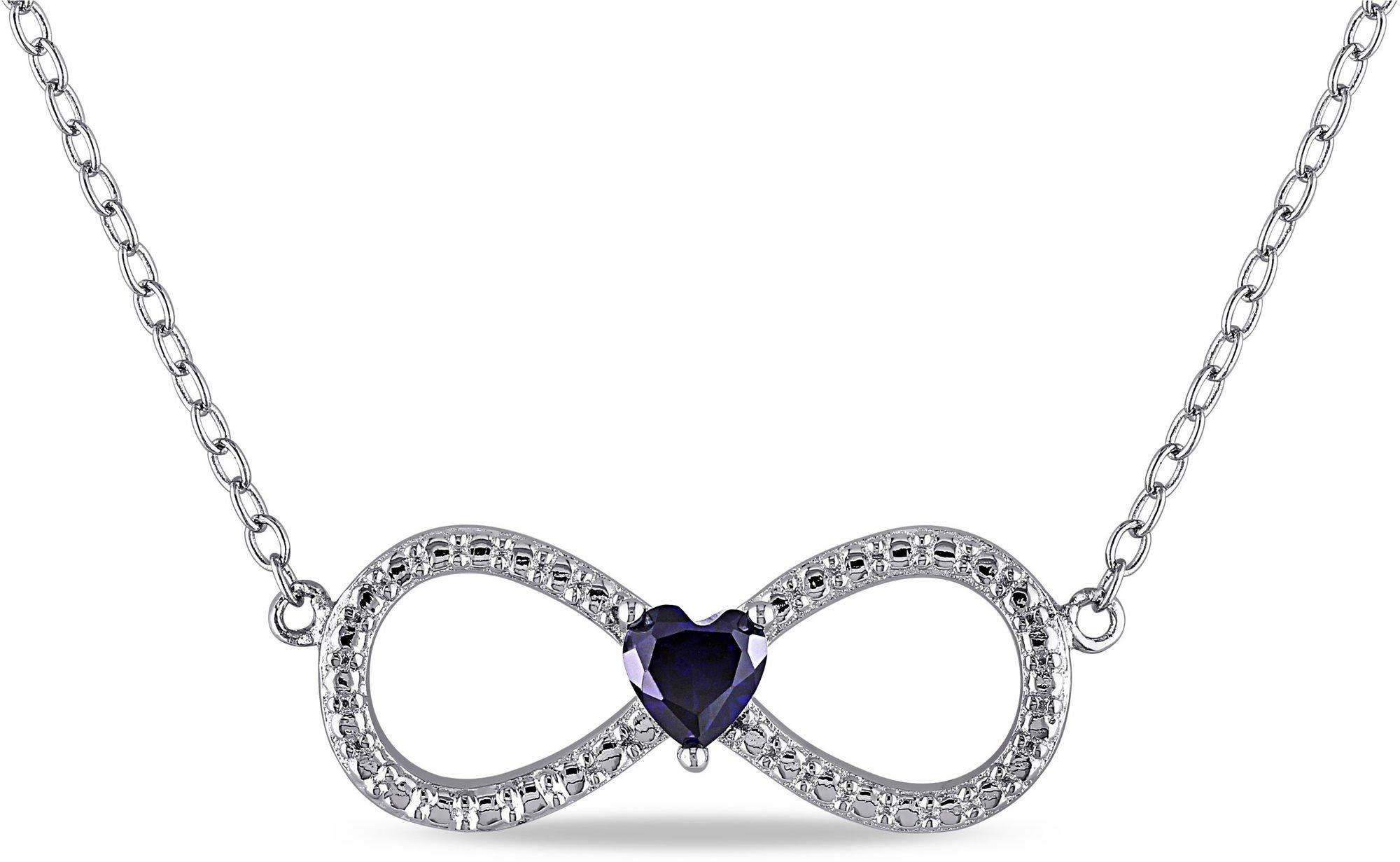 1/4-ct. T.G.W. Sapphire Infinity Necklace