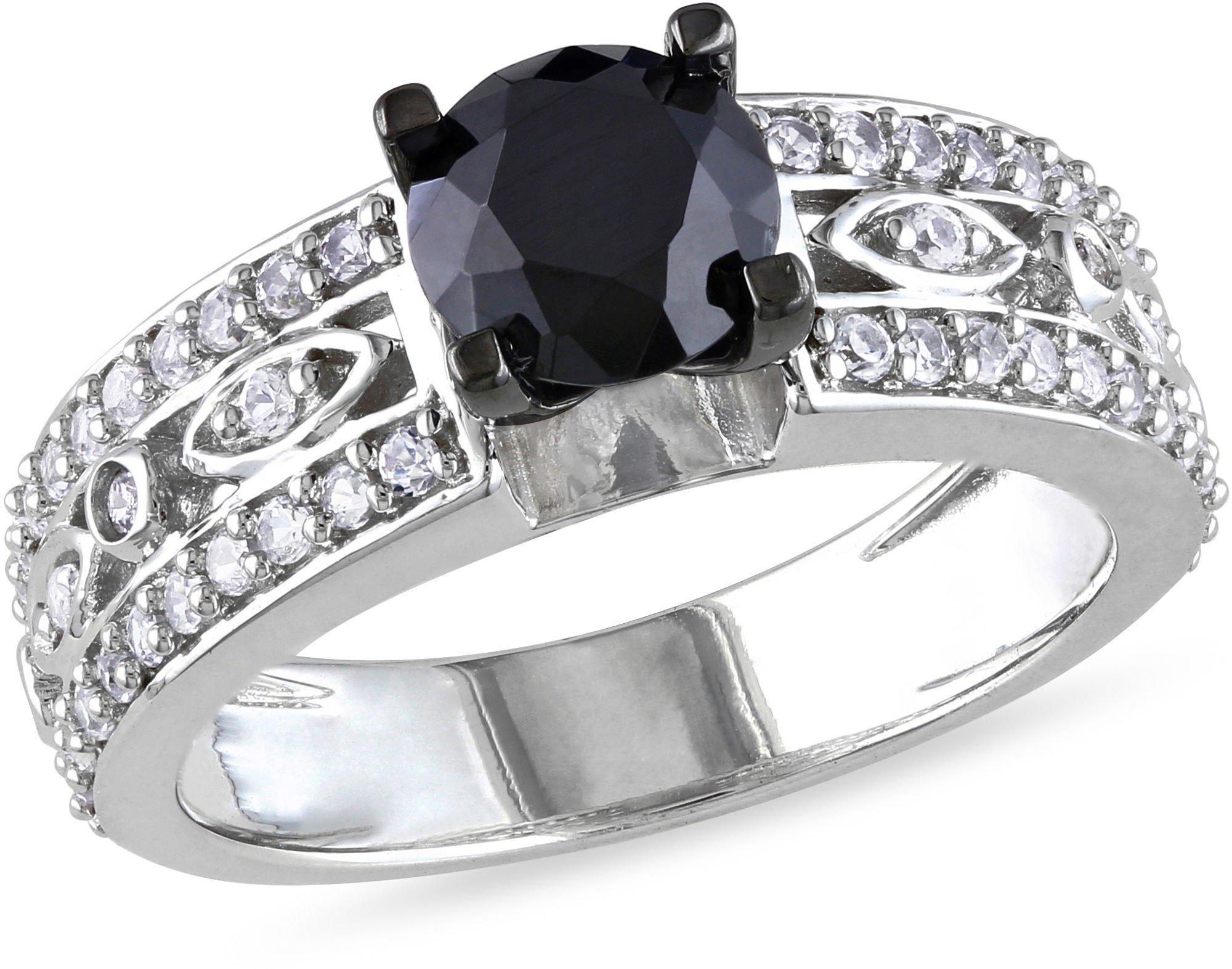1 3/4-ct. T.G.W. Black Spinel Ring