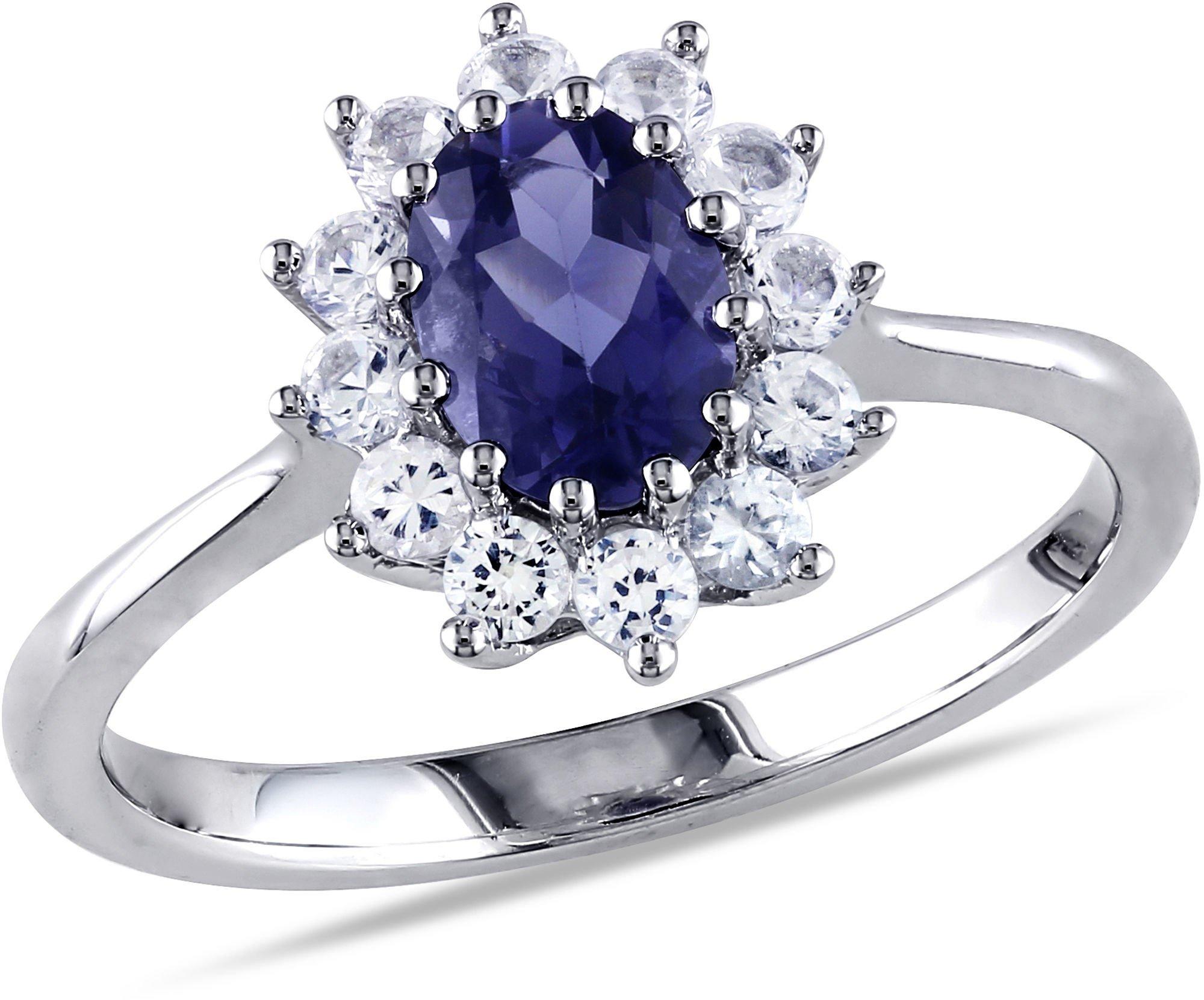 1 1/4-ct. T.G.W. Lolite Blue Sapphire Ring