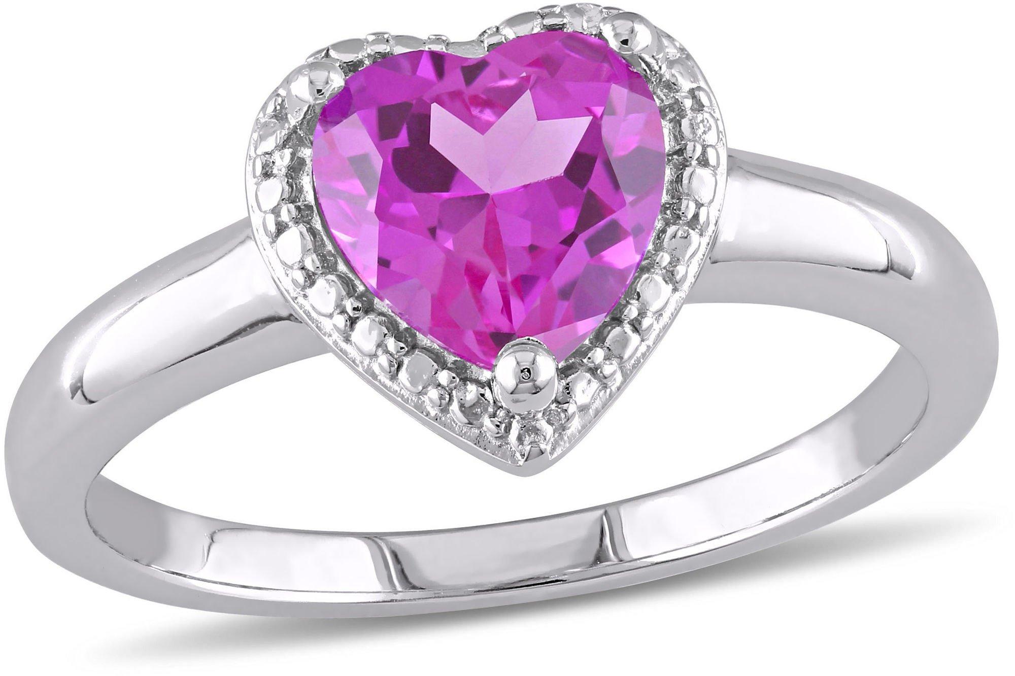 1 1/2-ct. Pink Heart Shaped Sapphire Ring