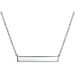 BLING Modern Thin Bar Sterling Silver Necklace
