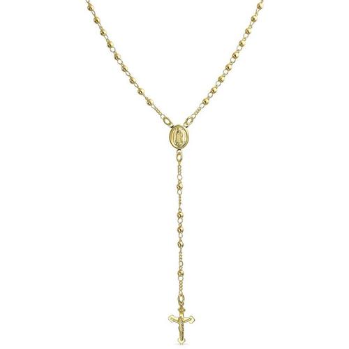 BLING Beaded Modern Rosary Gold Filled Necklace