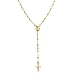 Beaded Modern Rosary Gold Filled Necklace