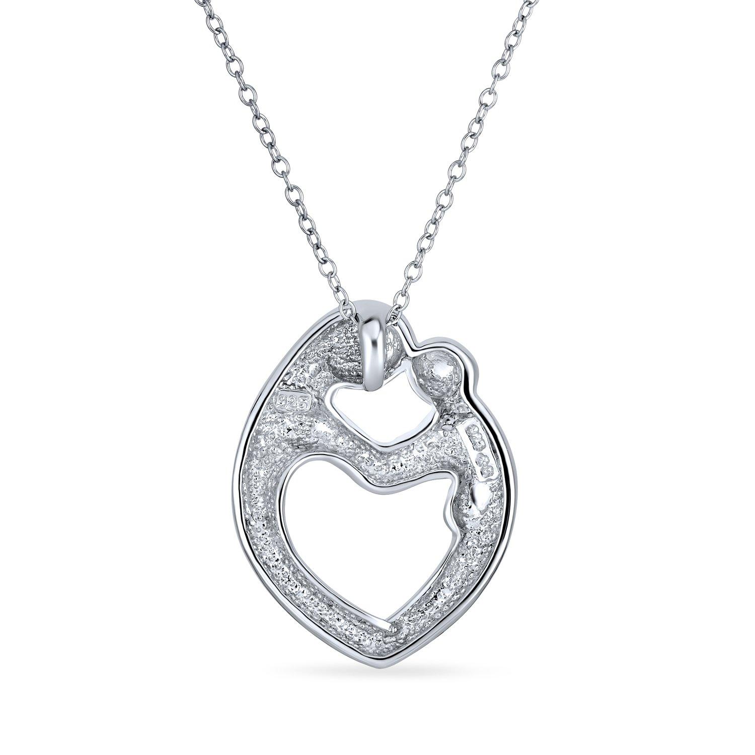 mother and child heart necklace