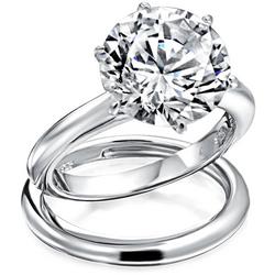 3.5 ct. Cubic Ziconia Solitaire Ring Set