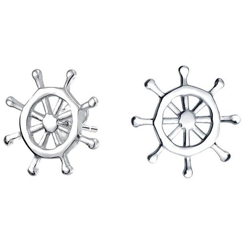 BLING Jewelry Sterling Silver Ship Wheel Earrings